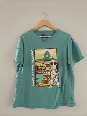 Disney Her Universe Teal 'Land of the Dragon' Graphic Tee